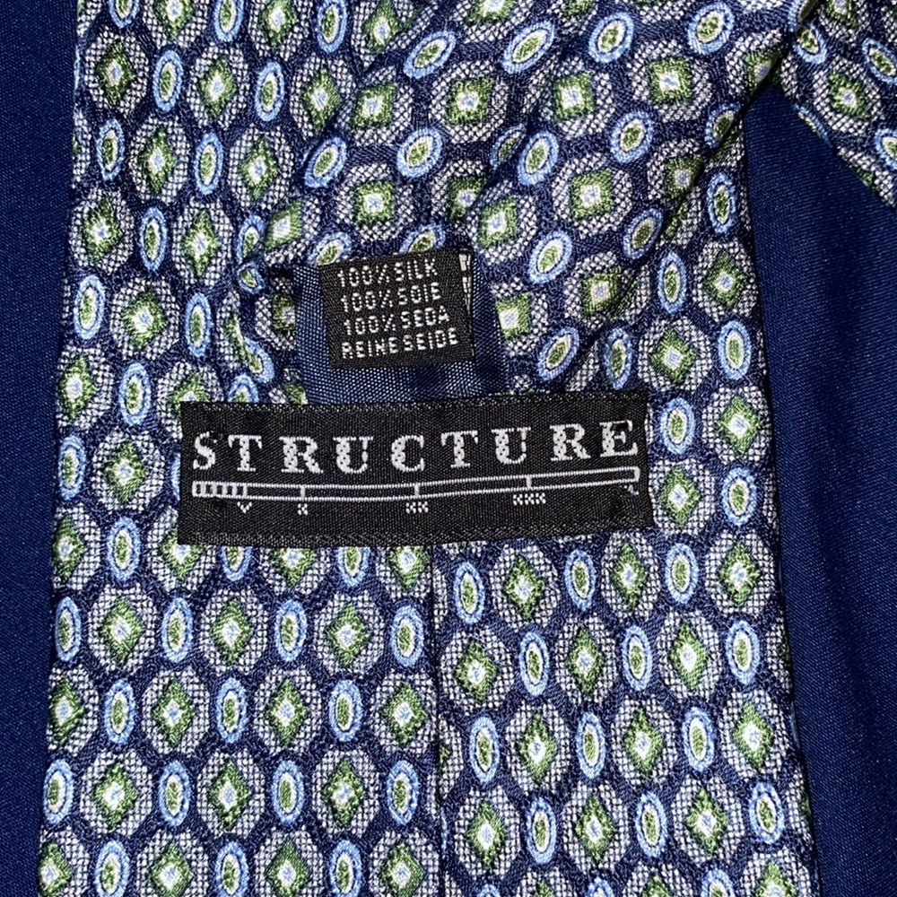 Structure silk tie - Picture 3 of 3